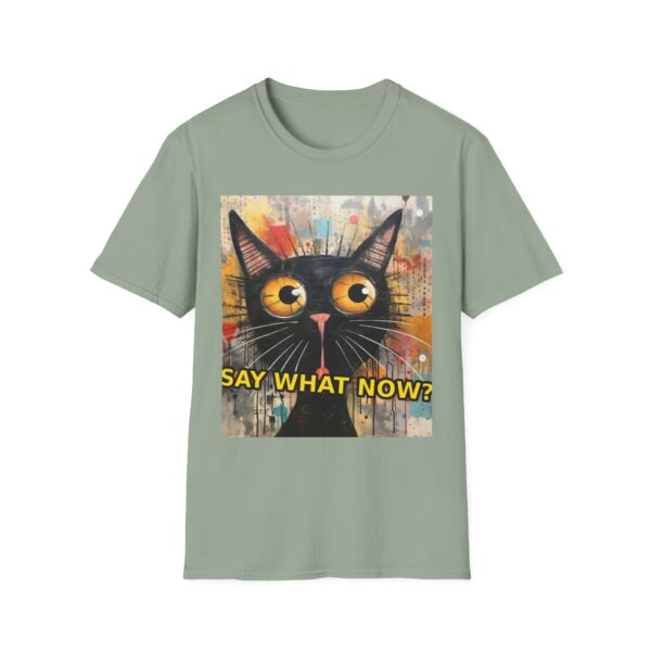 11361626438780569352_2048.jpeg Cat T-Shirt — Graphic Wide-Eyed Cat "Say What Now?" Tee