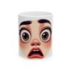 Shocked Face Ceramic Mug – Funny Expressive 11oz & 15oz Coffee Cup
