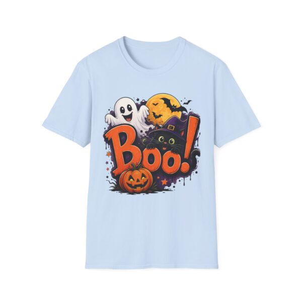 13195654068951936047_2048.jpeg Halloween 'Boo!' T-Shirt — Cute Ghost, Black Cat & Pumpkin Graphic Tee