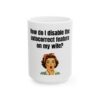 13928713166864963612_2048.jpeg Funny Ceramic Mug - "How do I disable the autocorrect feature on my wife?" Retro Pin-Up Coffee Cup (11oz, 15oz)