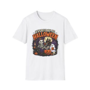 15157259304651548699_2048.jpeg Everyday Is Halloween T-Shirt — Spooky Skull & Pumpkin Graphic Tee
