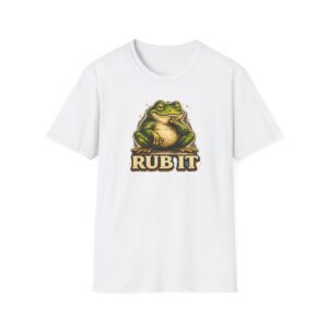 Rub It Frog T-Shirt — Funny Vintage Frog Graphic Tee for Animal Lovers