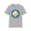 15359792347305057818_2048.jpeg Python Logo T-Shirt — Retro Blue & Yellow Programmer Tee