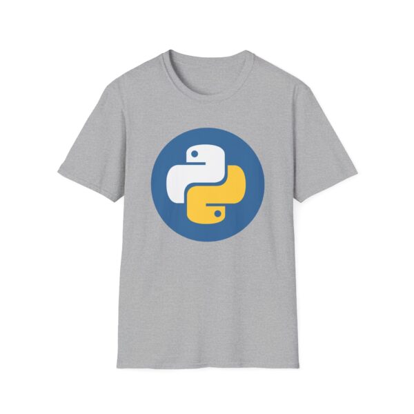 15359792347305057818_2048.jpeg Python Logo T-Shirt — Retro Blue & Yellow Programmer Tee