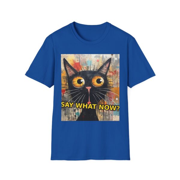 15501903655071854874_2048.jpeg Cat T-Shirt — Graphic Wide-Eyed Cat "Say What Now?" Tee