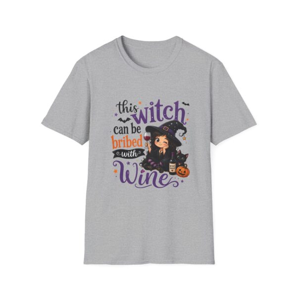 15792617950459513567_2048.jpeg Witch Can Be Bribed With Wine T-Shirt — Cute Halloween Witch Graphic Tee