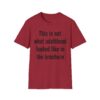 Adulting Humor T-Shirt — "This is not what adulthood looked like in the brochure"
