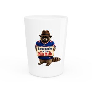 16427570722725971384_2048.jpeg Bills Mafia Raccoon Shot Glass – "Proud Member of the Bills Mafia"