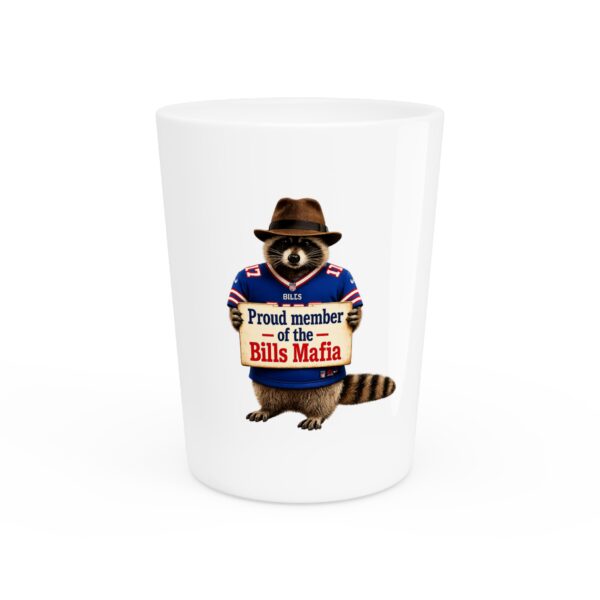 Bills Mafia Raccoon Shot Glass – "Proud Member of the Bills Mafia"