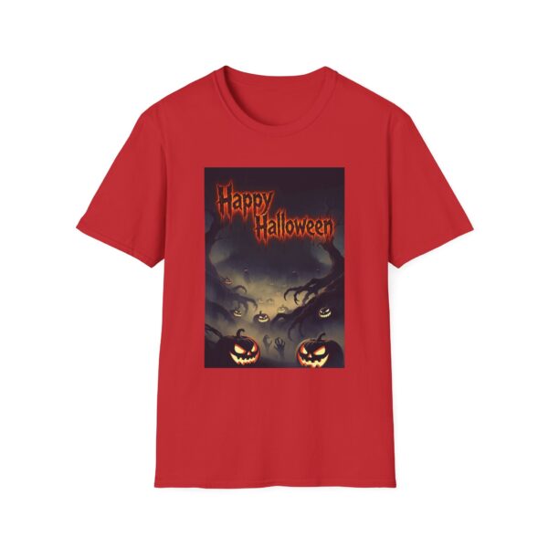 Halloween T-Shirt — "Happy Halloween" Spooky Jack-o'-Lanterns Graphic