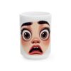 Shocked Face Ceramic Mug – Funny Expressive 11oz & 15oz Coffee Cup