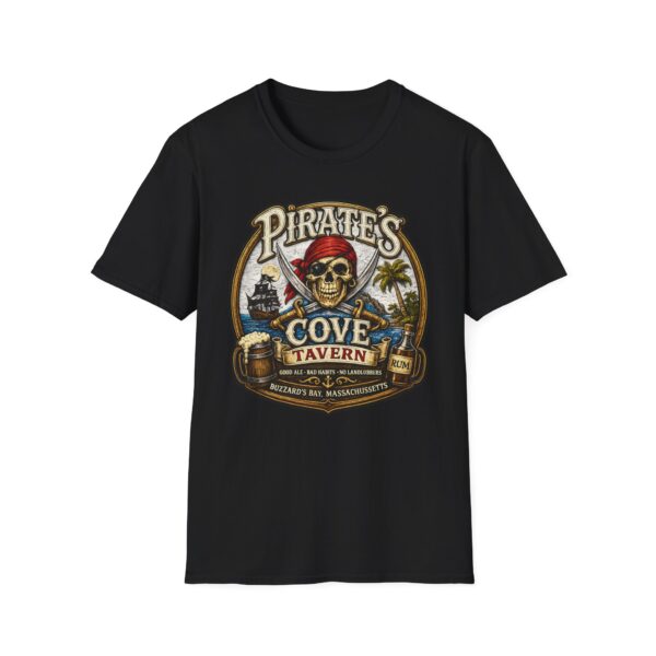 17976069004144438175_2048.jpeg Pirate's Cove Tavern Skull Tee — Vintage Pirate Skull T-Shirt