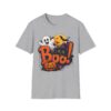 18145245311514421094_2048.jpeg Halloween 'Boo!' T-Shirt — Cute Ghost, Black Cat & Pumpkin Graphic Tee