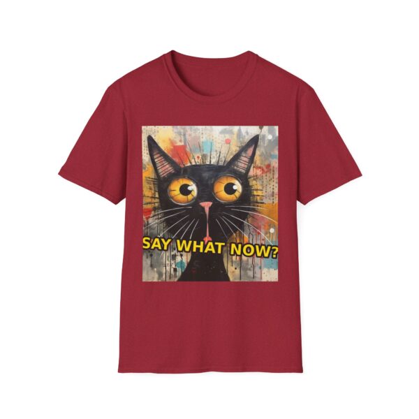 18406055418160525245_2048.jpeg Cat T-Shirt — Graphic Wide-Eyed Cat "Say What Now?" Tee
