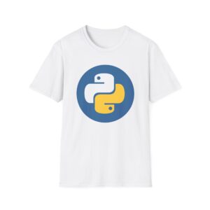 Python Logo T-Shirt — Retro Blue & Yellow Programmer Tee