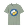 428440292000445013_2048.jpeg Python Logo T-Shirt — Retro Blue & Yellow Programmer Tee