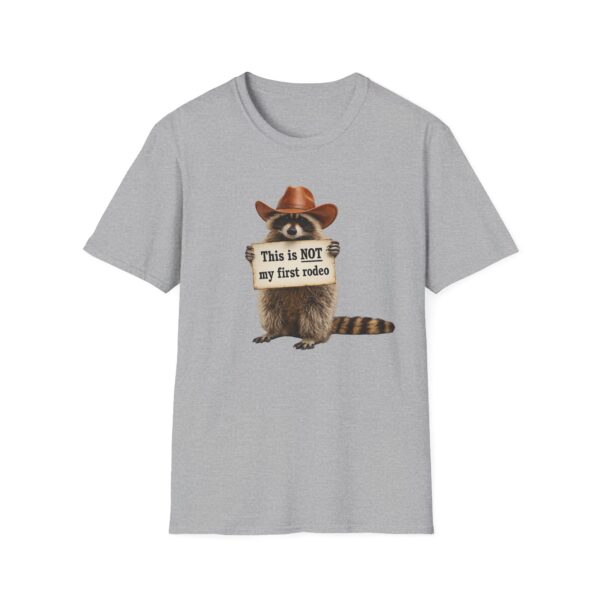 442926099409879904_2048.jpeg Raccoon Cowboy T‑Shirt — "This Is NOT My First Rodeo" Funny Western Tee
