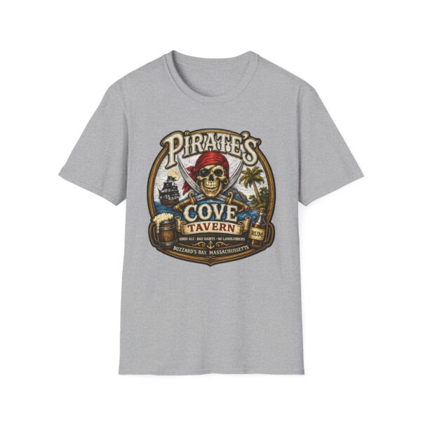 5022987132805534119_2048.jpeg Pirate's Cove Tavern Skull Tee — Vintage Pirate Skull T-Shirt