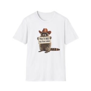 Raccoon Cowboy T‑Shirt — "This Is NOT My First Rodeo" Funny Western Tee