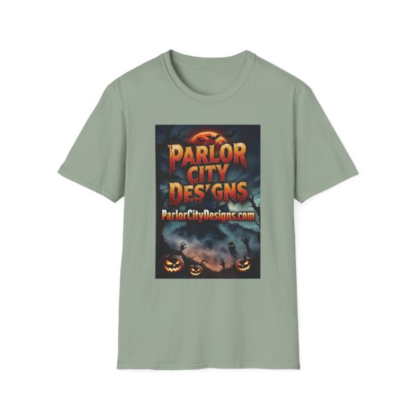 6845814617008567826_2048.jpeg Parlor City Halloween T-Shirt — Haunted Castle Pumpkin Graphic Tee