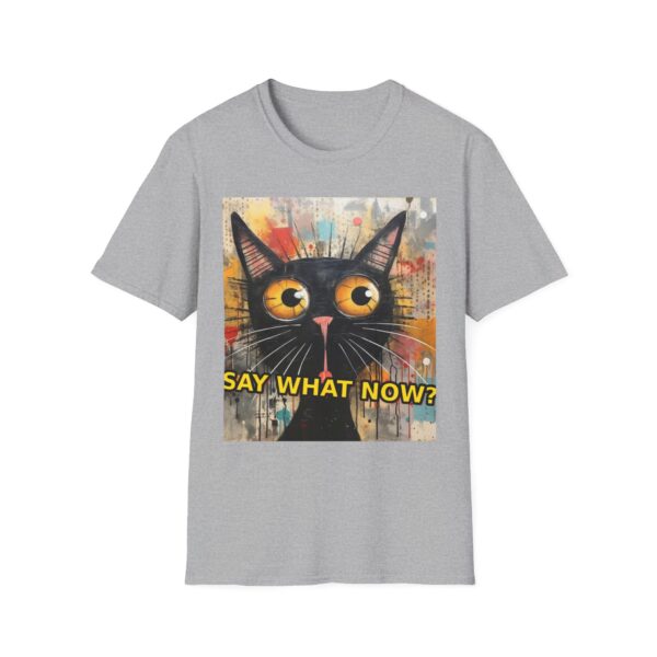 7489948759763449949_2048.jpeg Cat T-Shirt — Graphic Wide-Eyed Cat "Say What Now?" Tee
