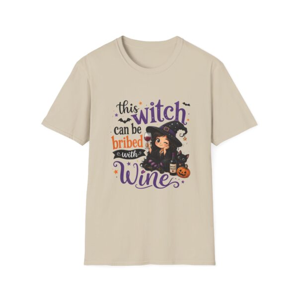 7547468064749288021_2048.jpeg Witch Can Be Bribed With Wine T-Shirt — Cute Halloween Witch Graphic Tee