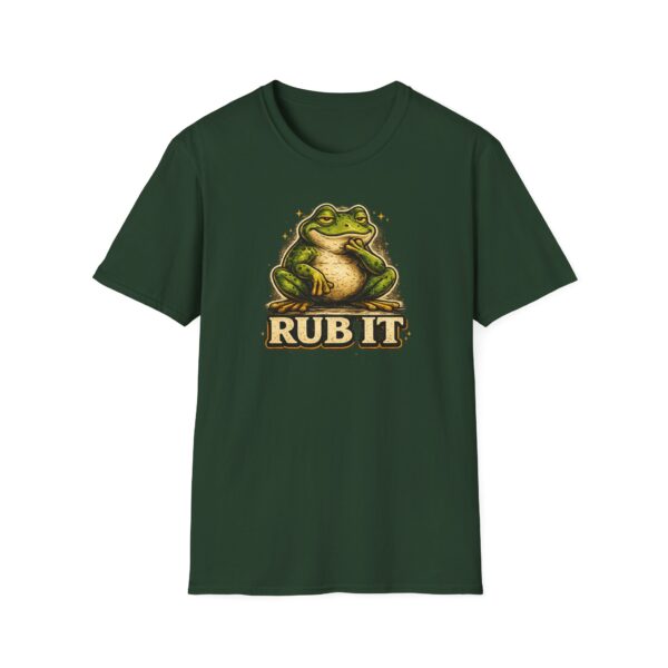 8681043216682996130_2048.jpeg Rub It Frog T-Shirt — Funny Vintage Frog Graphic Tee for Animal Lovers