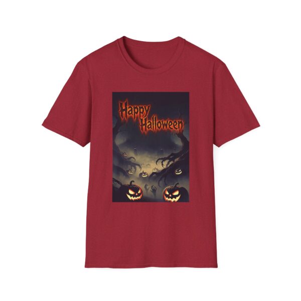 Halloween T-Shirt — "Happy Halloween" Spooky Jack-o'-Lanterns Graphic