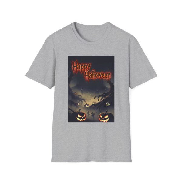 Halloween T-Shirt — "Happy Halloween" Spooky Jack-o'-Lanterns Graphic