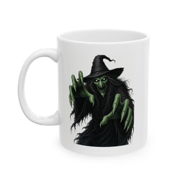 Creepy Green Witch Mug – Detailed Horror Coffee Mug (11oz, 15oz)