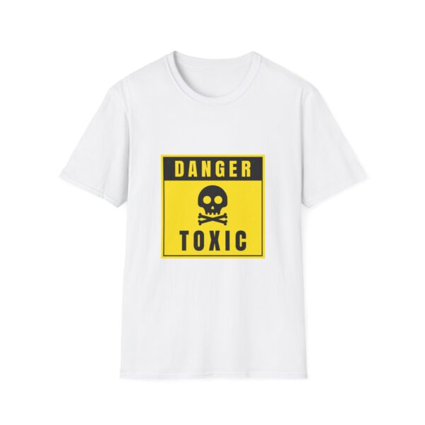 T-Shirt — Yellow "Danger Toxic" Skull Hazard Graphic Tee