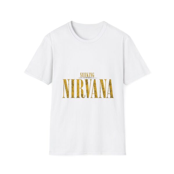 T-Shirt — "Seeking Nirvana" Gold Foil Graphic Tee