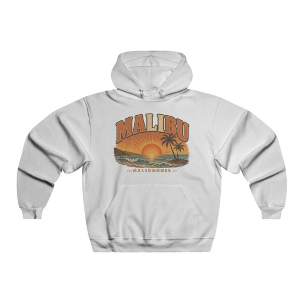 Malibu Sunset Hoodie — Vintage Beach Palm Graphic Sweatshirt