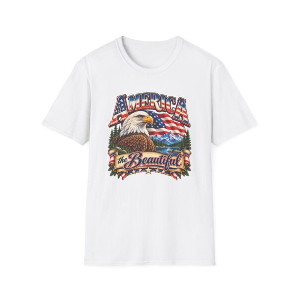 America the Beautiful Patriotic Eagle T-Shirt – Vintage USA Flag Graphic Tee