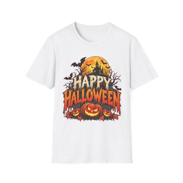 Happy Halloween T-Shirt — Spooky Pumpkins & Haunted House Tee