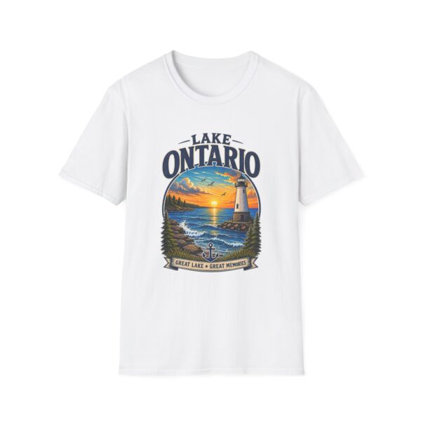 Lake Ontario Lighthouse T-Shirt — Scenic Sunset Travel Tee